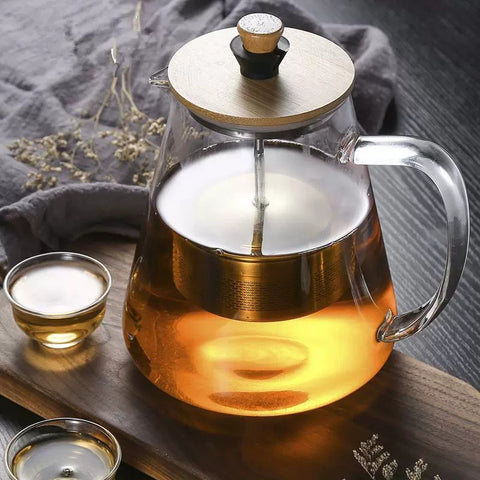 Home Office With Kung Fu Tea Set To Brew Tea And Tea Pot