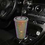 Simple Stylish With Lid Plastic Hot Drilling Drink Cup With Straw